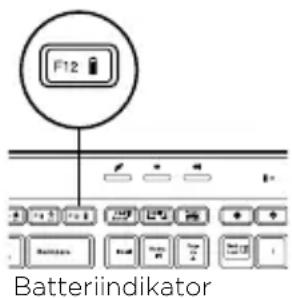 F12 Batteriindikator