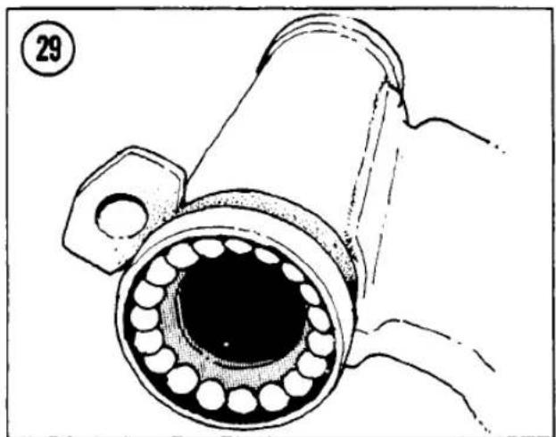 Technical line drawing of a mechanical component with circular features and a numbered label (29), no readable text or symbols present.