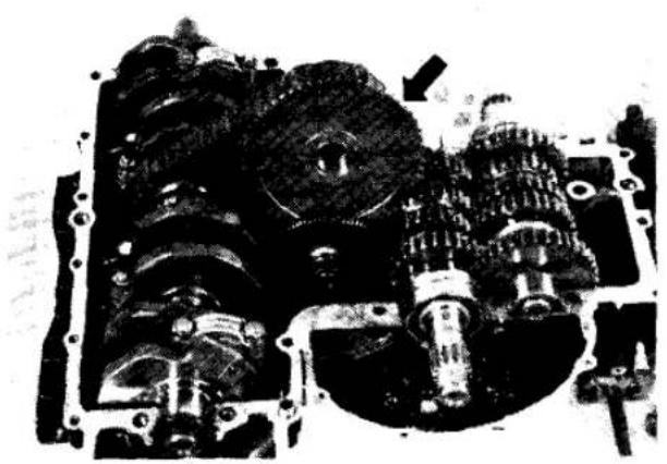 Detailed mechanical assembly diagram showing internal gears and shafts (no visible text or labels)