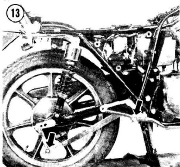 Mechanical assembly diagram showing a wheel, suspension components, and mechanical parts (no text or symbols)