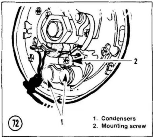1. Condensers 2. Mounting screw