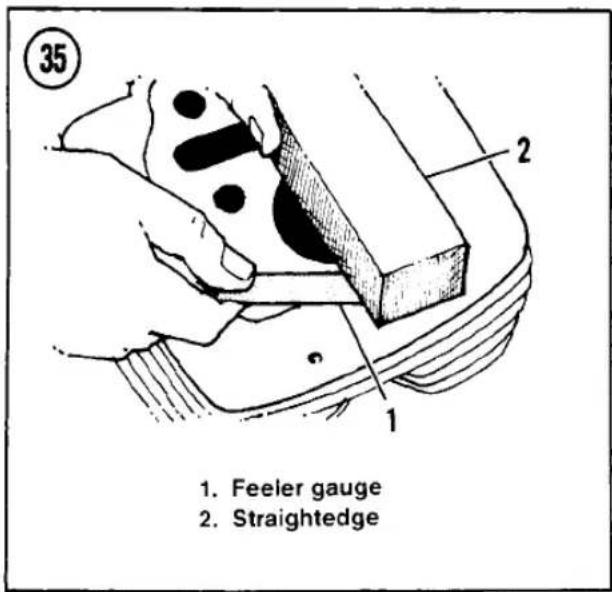 35 1. Feeler gauge 2. Straightedge