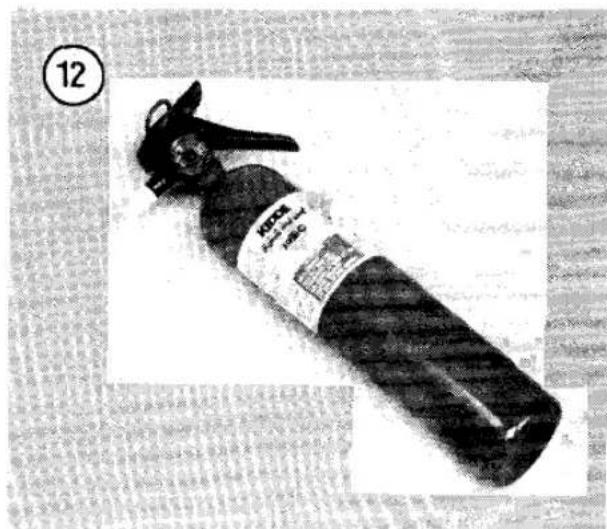 Exterior view of a fire extinguisher (no visible text or symbols on body)
