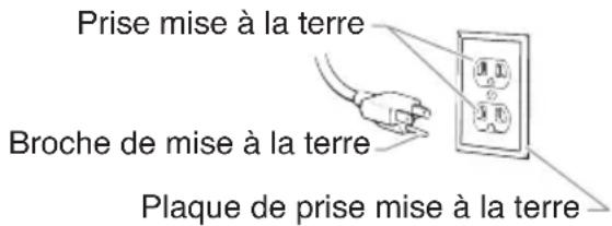 Prise mise à la terre Broche de mise à la terre Plaque de prise mise à la terre