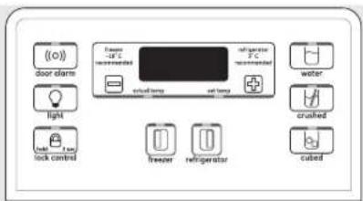 (i0) door alarm light lock control freezer refrigerator refrigerator PC water crushed cubed