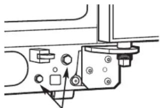 GE RCE24KHBFSS - Para ajustar as rodas nos modelos 21' e 23': - 1