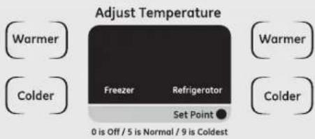 GE RCE24KHBFSS - Les commandes de température – GE, Monogram modèles. - 4