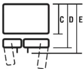 C D E