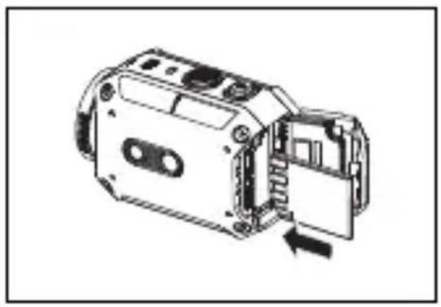 JVC Adixxion GC-XA2 - Wkładanie karty SD - 1