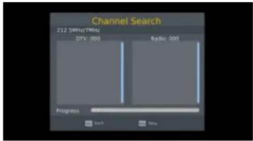 Channel Search 212 SMDx/TMhz DTV: 300 Radio: 300 Programs Start Stop