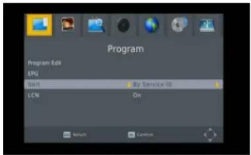 Program Program Edit EPG Soft By Service ID LCN On
