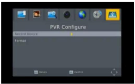 PVR Configure Record Device Format Returns Capture