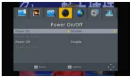 Power On/Off Power On Disable Power Off Disable Power Off Disable
