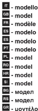 IT - modello GB - model FR - modèle ES - modelo ES - modelo PT - modelo PL - model RO - model HR - model SI - model BG - модел RS - модел GR - роутéло