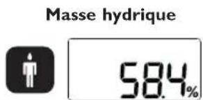 Masse hydrique 584%