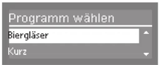 Programm wählen Biergläser Kurz