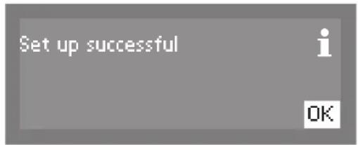 Set up successful i OK