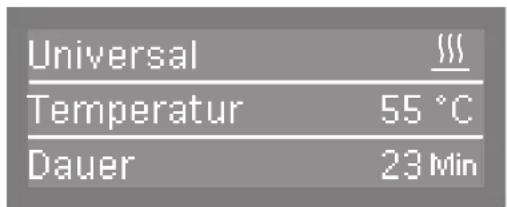 Universal Temperatur 55 °C Dauer 23 Min