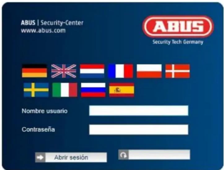 ABUS | Security-Center www.abus.com ABUS Security Tech Germany Nombre usuario Contraseña Abrir sesión