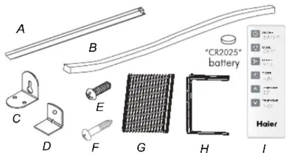 A B C D E F G H I "CR2025" battery Haier