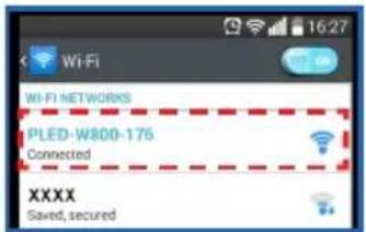 Wi-Fi Wi-Fi NETWORKS PLED-W800-176 Connected XXXX Saved, secured