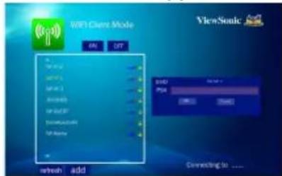 VIEWSONIC PLED-W600 - Configurer la connexion sans fil (via le mode client) - 11