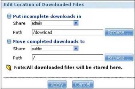 ZYXEL NSA325 v2-8T - Configuring General Download Settings - 2