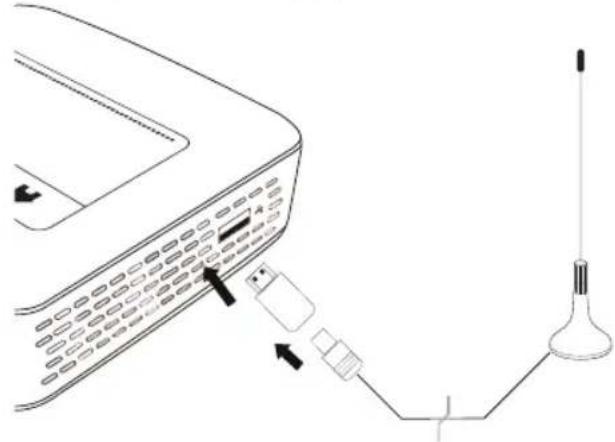PHILIPS PicoPix PPX3614TV - Brancher une antenne à la clé TNT USB PPA8301 - 1