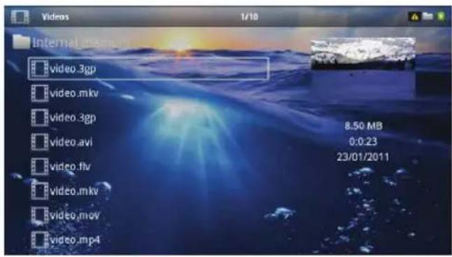 Videos 1/10 Internal image video 3gp video.mkv video 3gp video.avi video.flv video.mkv video.mov video.mp4 8.50 MB 0:0:23 23/01/2011