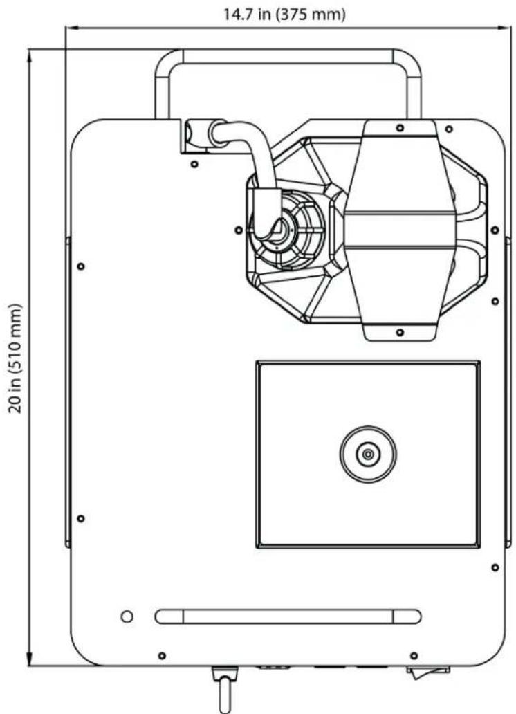 14.7 in (375 mm) 20 in (510 mm)