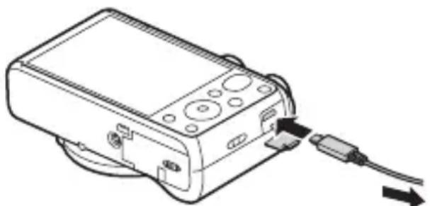 SONY Cybershot DSC-HX60V - ■ Opladning via tilslutning til en computer - 1
