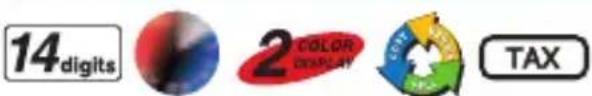 14digits 2 COLOR DISPLAY TAX