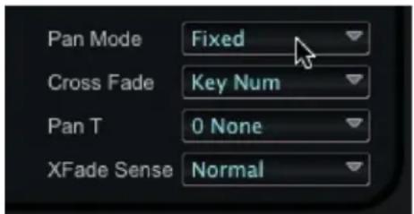 Pan Mode Fixed Cross Fade Key Num Pan T 0 None XFade Sense Normal
