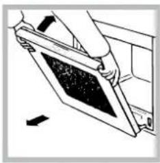 Diagram of a hand holding a rectangular object with a dark triangular pattern, no visible text or symbols