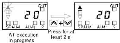 QUT 2.0 SPALM ALM 2 AT execution in progress Press for at least 2 s. QUT 2.0 SPALM ALM 2
