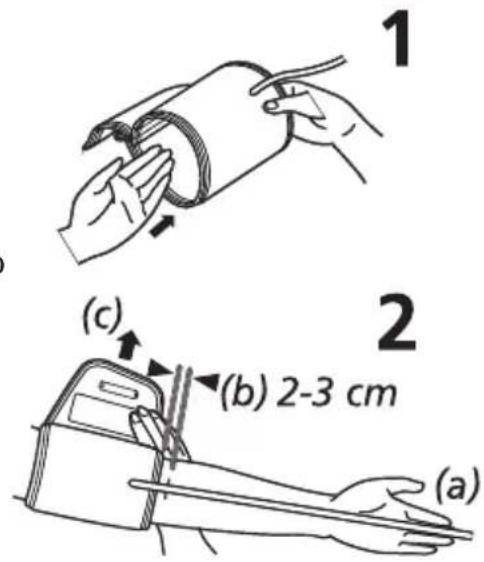 MEDISANA BU 550 Connect - Colocación del brazalete - 1