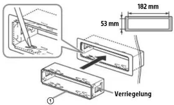 182 mm 53 mm Verriegelung ①