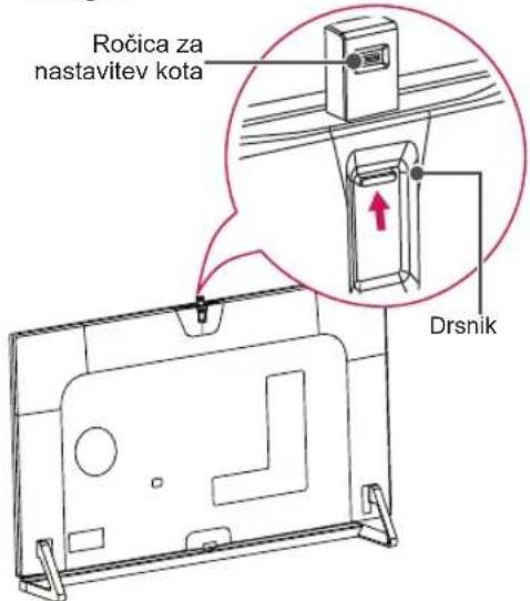 Ročica za nastavitev kota, drsnik