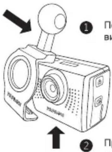 Diagram of a digital camera with labeled parts and directional arrows indicating motion or signal flow.