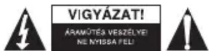 VIGYÁZAT! ÁRAMÜTÉS VESZÉLYE! NE NYISSA FEL!