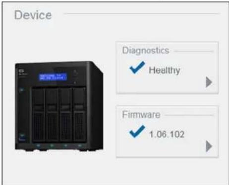 Device Diagnostics ✓ Healthy Firmware ✓ 1.06.102