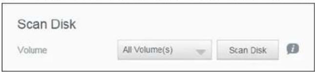 Scan Disk Volume All Volume(s) Scan Disk i