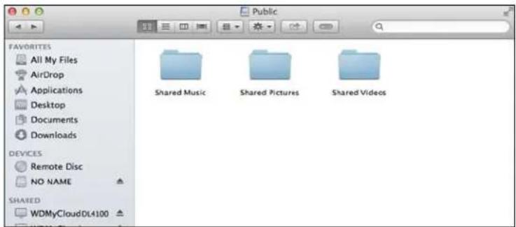 FAVORITES All My Files AirDrop Applications Desktop Documents Downloads DEVICES Remote Disc NO NAME SHARED WDMyCloudDL4100