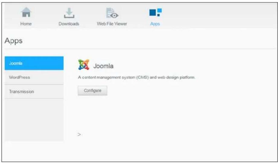Home Downloads Web File Viewer Apps Apps Joomla WordPress Transmission Joomla A content management system (CMS) and web design platform. Configure >