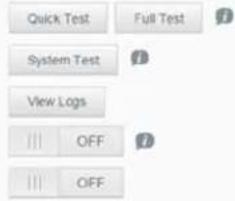 Quick Test System Test View Logs OFF OFF