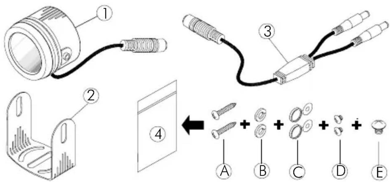 ABUS TV6700 - Beschreibung des IR-Scheinwerfers - 1
