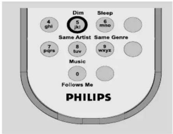 Dim 5 jkl Sleep 4 ghi 6 mno Same Artist Same Genre 7 pqrs 8 tuv 9 wxyz Music 0 Follows Me PHILIPS