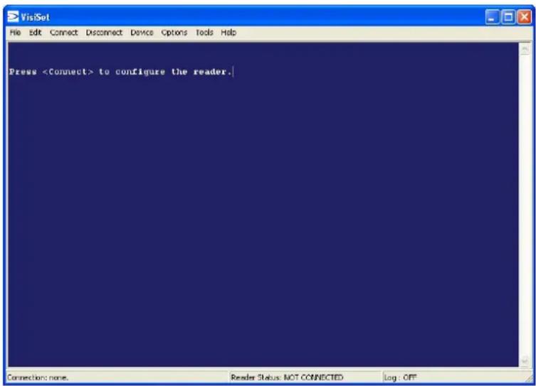 Press to configure the reader.