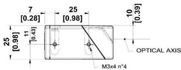 7 [0.28] 25 [0.98] 10 [0.39] 25 [0.98] 11 [0.43] OPTICAL AXIS M3x4 n°4