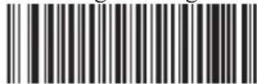Black and white barcode image with vertical lines and a central dot